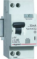 Выключатель автоматический дифференциальный RX3 1п+N 20А C 30мА тип AC | код. 419400 |  Legrand 